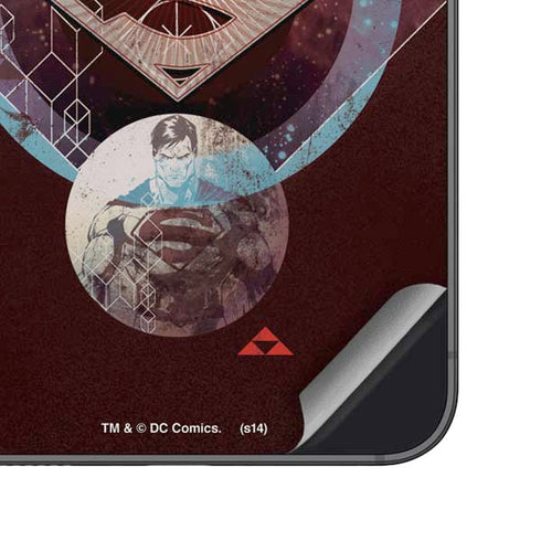 DC Comics Superman Purple Abstract Collage Galaxy S25 Plus Skin