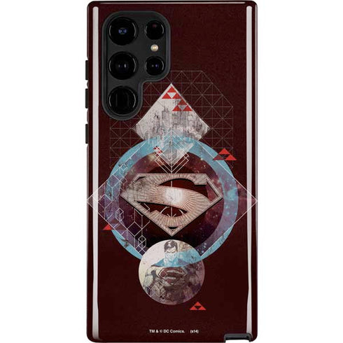 DC Comics Superman Purple Abstract Collage Galaxy Cases