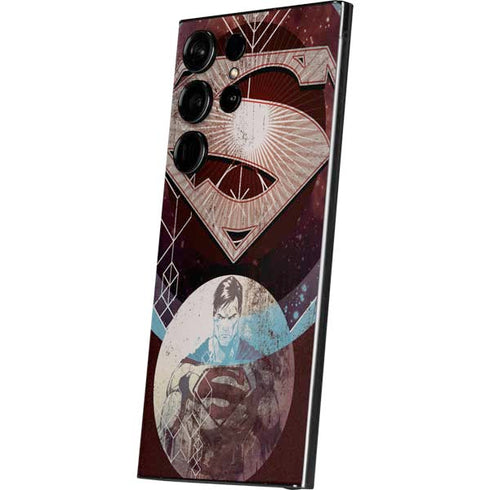 DC Comics Superman Purple Abstract Collage Galaxy S25 Ultra Skin