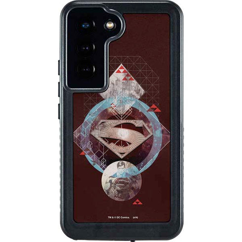 DC Comics Superman Purple Abstract Collage Galaxy S24 Waterproof Case