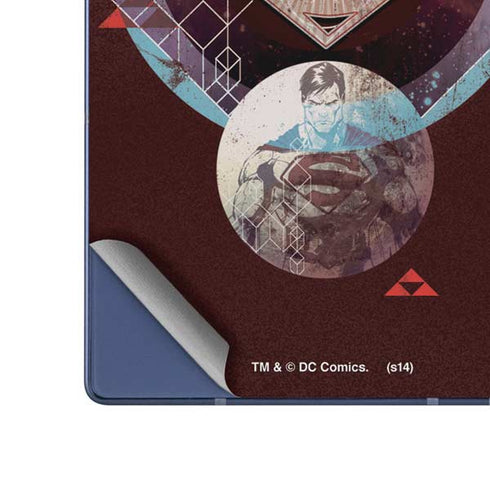 DC Comics Superman Purple Abstract Collage Galaxy Z Fold6 Skin