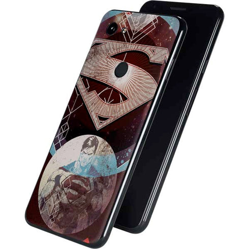DC Comics Superman Purple Abstract Collage Google Pixel 3a XL Skin