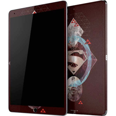 DC Comics Superman Purple Abstract Collage iPad Skins