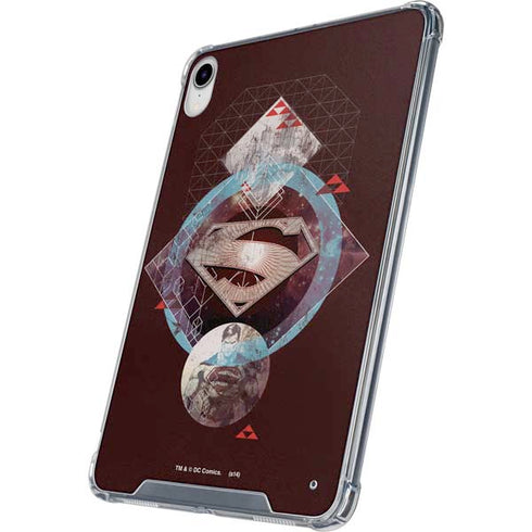 DC Comics Superman Purple Abstract Collage iPad 11th Gen (2025) Clear Case