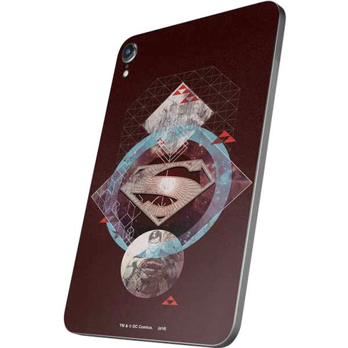 DC Comics Superman Purple Abstract Collage Apple iPad Mini Skin