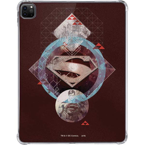 DC Comics Superman Purple Abstract Collage iPad Pro 11in (2024) Clear Case