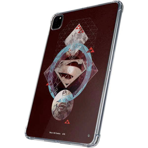 DC Comics Superman Purple Abstract Collage iPad Pro 11in (2024) Clear Case