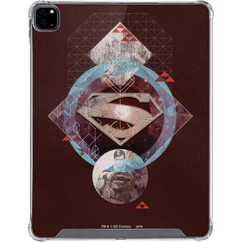 DC Comics Superman Purple Abstract Collage iPad Pro 12.9in (2020) Clear Case