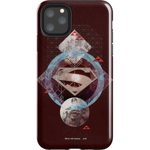 DC Comics Superman Purple Abstract Collage iPhone 11 Pro Max Impact Case
