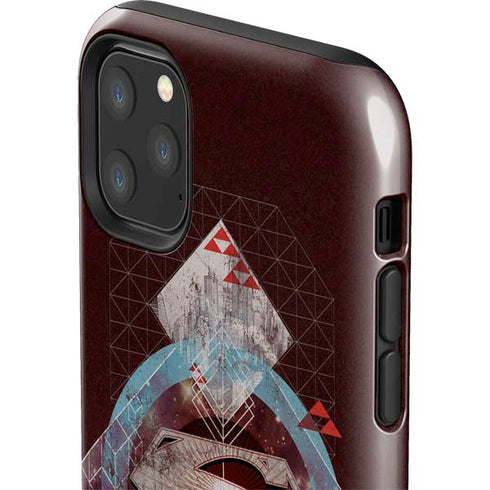 DC Comics Superman Purple Abstract Collage iPhone 11 Pro Max Impact Case