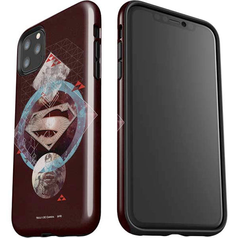 DC Comics Superman Purple Abstract Collage iPhone 11 Pro Max Impact Case