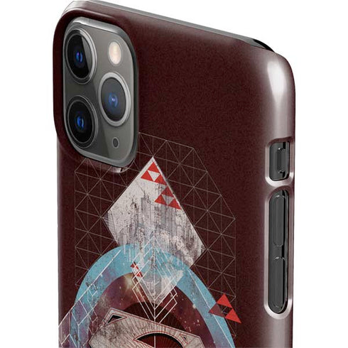 DC Comics Superman Purple Abstract Collage iPhone 11 Pro Max Lite Case