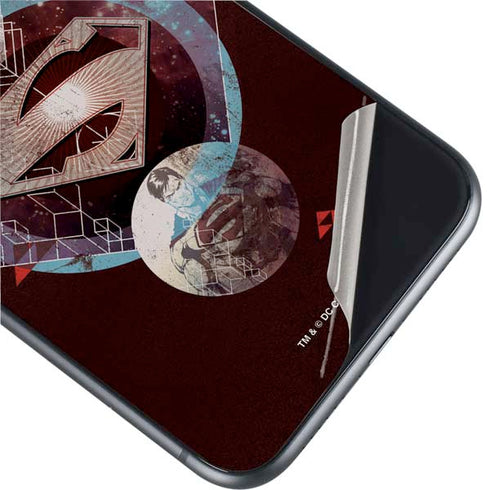 DC Comics Superman Purple Abstract Collage iPhone 11 Skin