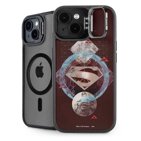 DC Comics Superman Purple Abstract Collage iPhone 13 Kickstand Case