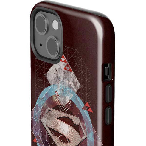 DC Comics Superman Purple Abstract Collage iPhone 15 Impact Case