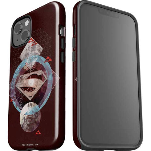 DC Comics Superman Purple Abstract Collage iPhone 15 Impact Case