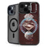 DC Comics Superman Purple Abstract Collage iPhone 15 Plus Kickstand Case