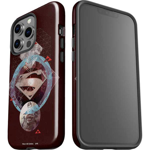DC Comics Superman Purple Abstract Collage iPhone 15 Pro Impact Case