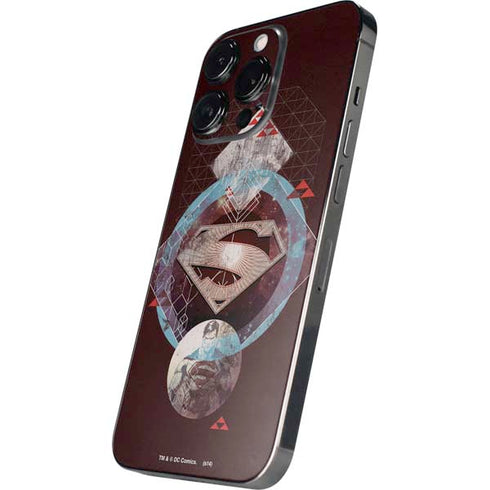 DC Comics Superman Purple Abstract Collage iPhone 15 Pro Max Skin