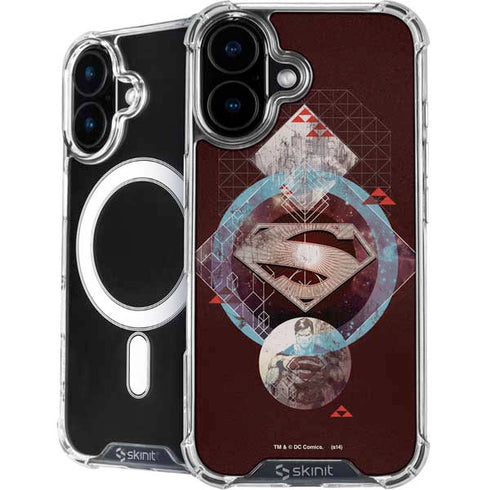 DC Comics Superman Purple Abstract Collage iPhone 16 MagSafe Case