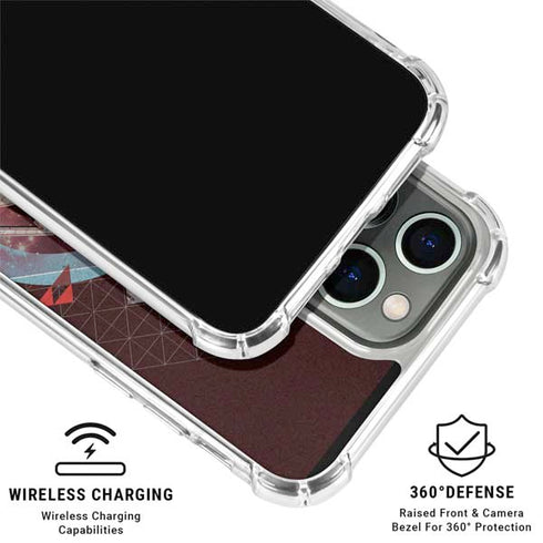 DC Comics Superman Purple Abstract Collage iPhone 16 Pro Clear Case