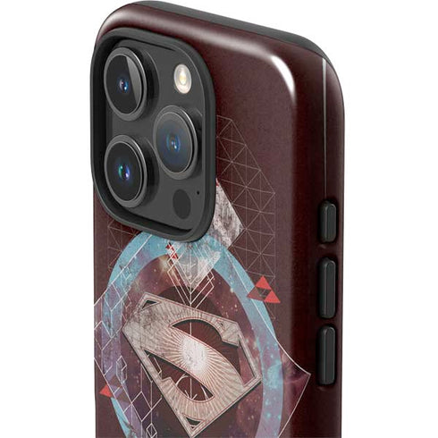 DC Comics Superman Purple Abstract Collage iPhone 16 Pro Impact Case