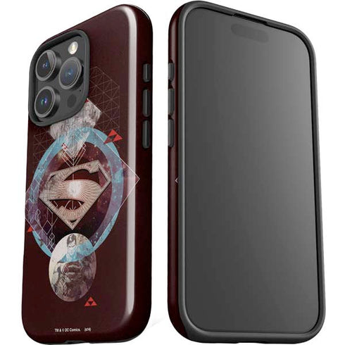 DC Comics Superman Purple Abstract Collage iPhone 16 Pro Impact Case