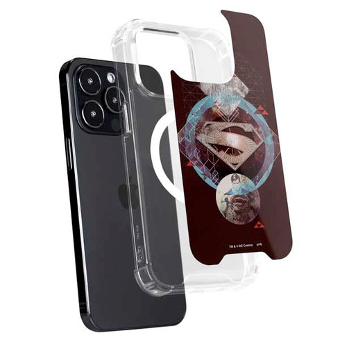DC Comics Superman Purple Abstract Collage iPhone 16 Pro MagSafe Case