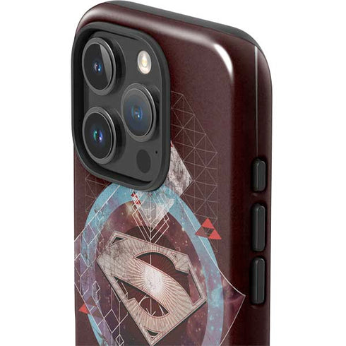 DC Comics Superman Purple Abstract Collage iPhone 16 Pro Max Impact Case