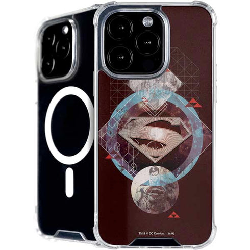 DC Comics Superman Purple Abstract Collage iPhone 16 Pro Max MagSafe Case