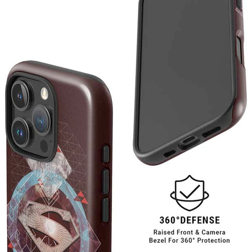 DC Comics Superman Purple Abstract Collage iPhone 16 Pro Max Magsafe Impact Case