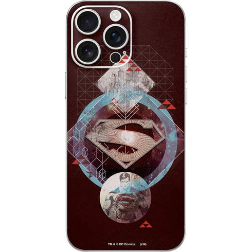 DC Comics Superman Purple Abstract Collage iPhone 16 Pro Max Skin