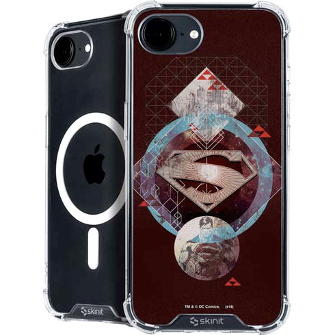 DC Comics Superman Purple Abstract Collage iPhone 16e MagSafe Case