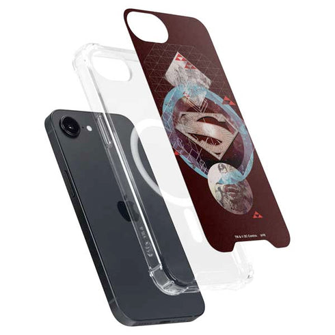 DC Comics Superman Purple Abstract Collage iPhone 16e MagSafe Case