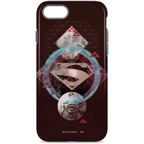 DC Comics Superman Purple Abstract Collage iPhone 8 Pro Case