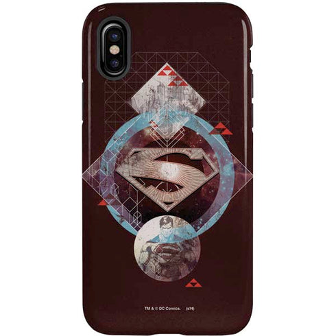DC Comics Superman Purple Abstract Collage iPhone X Pro Case