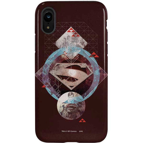 DC Comics Superman Purple Abstract Collage iPhone XR Pro Case
