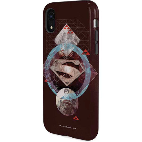 DC Comics Superman Purple Abstract Collage iPhone XR Pro Case