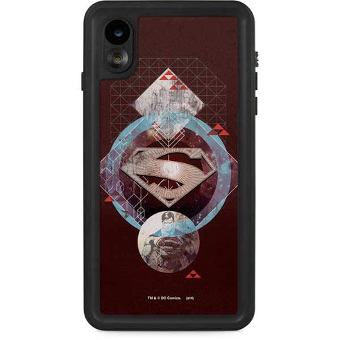 DC Comics Superman Purple Abstract Collage iPhone Cases
