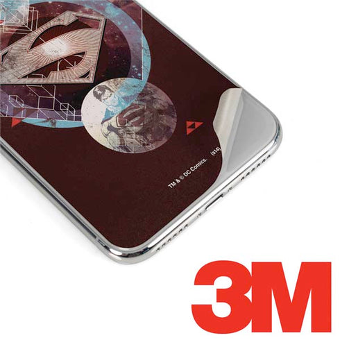 DC Comics Superman Purple Abstract Collage iPhone XS Max Skin