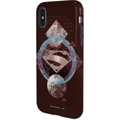 DC Comics Superman Purple Abstract Collage iPhone XS Pro Case