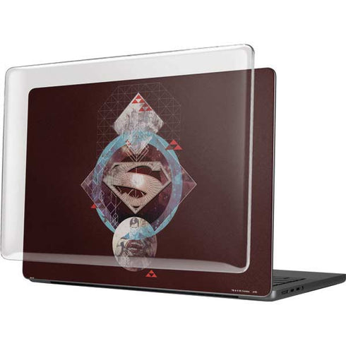DC Comics Superman Purple Abstract Collage MacBook Pro 14in (2021-24) Case plus Skin