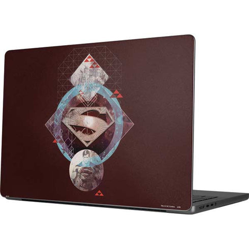 DC Comics Superman Purple Abstract Collage Apple MacBook Pro 14-inch Skin