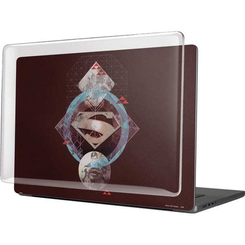 DC Comics Superman Purple Abstract Collage MacBook Cases