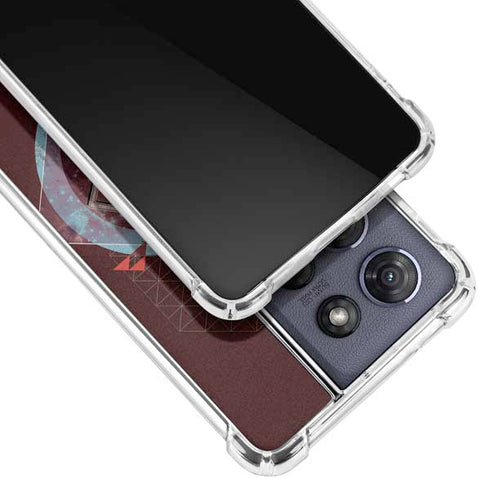 DC Comics Superman Purple Abstract Collage Moto G 5G (2025) Clear Case