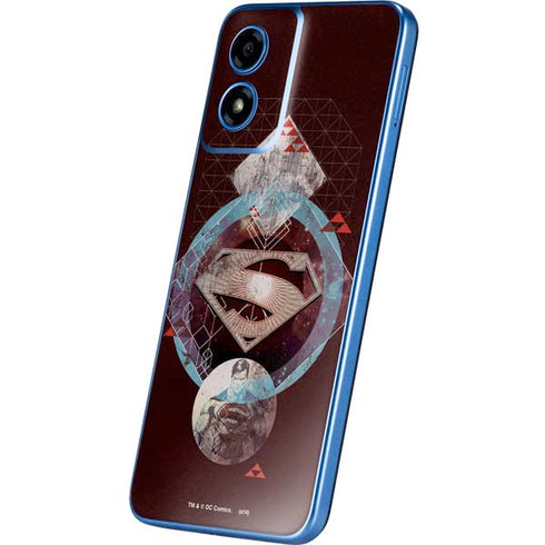 DC Comics Superman Purple Abstract Collage Moto G Play 4G (2024) Skin