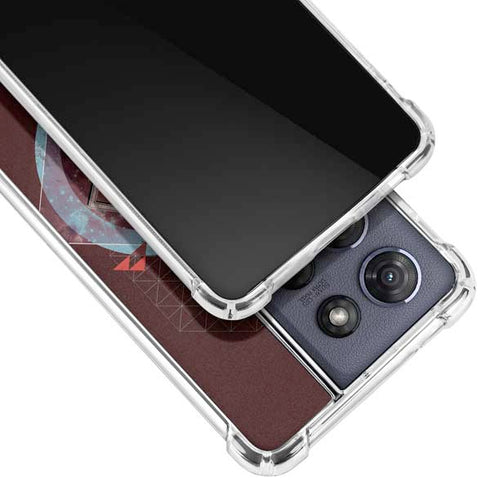 DC Comics Superman Purple Abstract Collage Moto G Stylus 5G (2025) Clear Case
