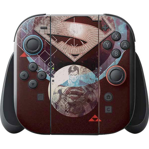 DC Comics Superman Purple Abstract Collage Nintendo Switch 2 (2025) with Joy-Con Skin