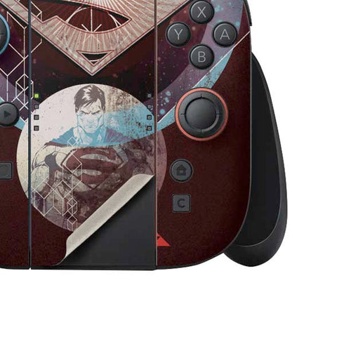 DC Comics Superman Purple Abstract Collage Nintendo Switch 2 (2025) Joy-Con Controller Skin
