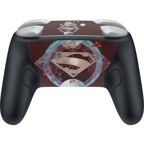 DC Comics Superman Purple Abstract Collage Nintendo Switch 2 (2025) Pro Controller Skin